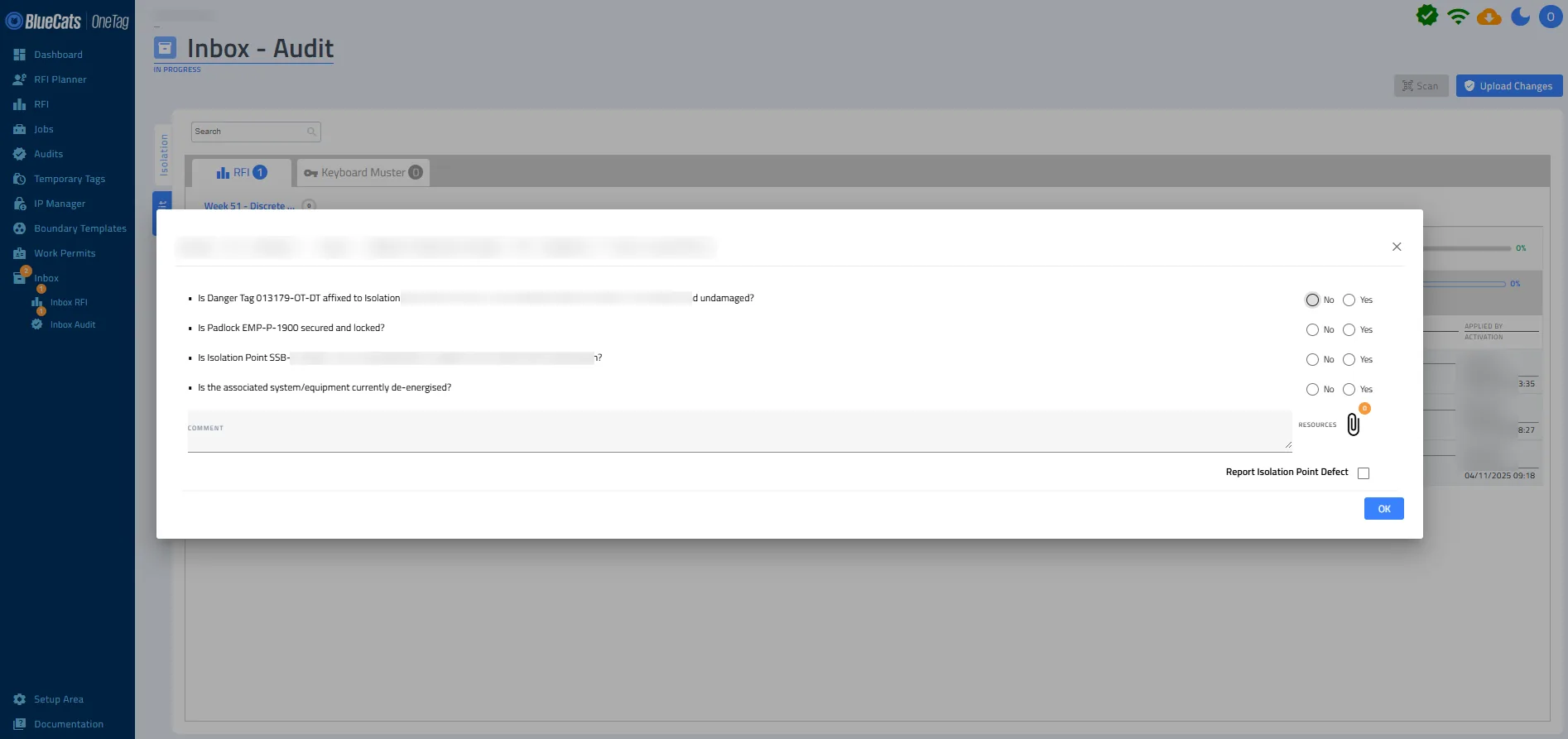 Audits and defect reporting