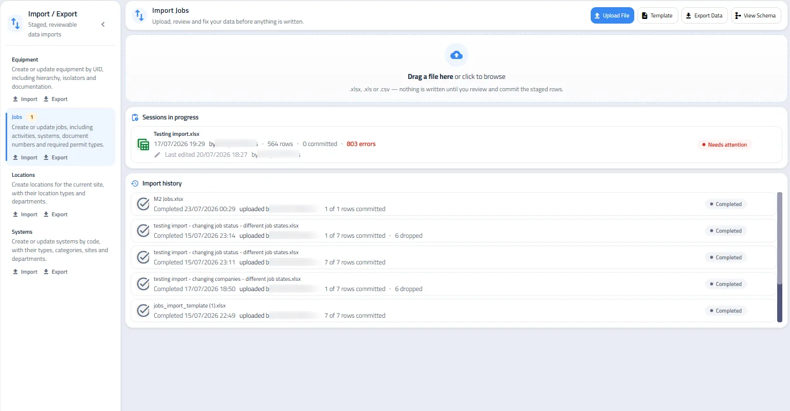 Bulk import data